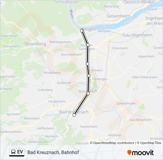 Автобус EV: карта маршрута