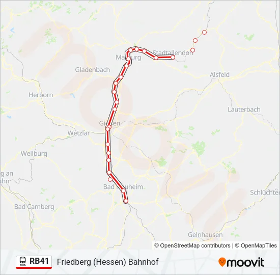 RB41 Train Line Map