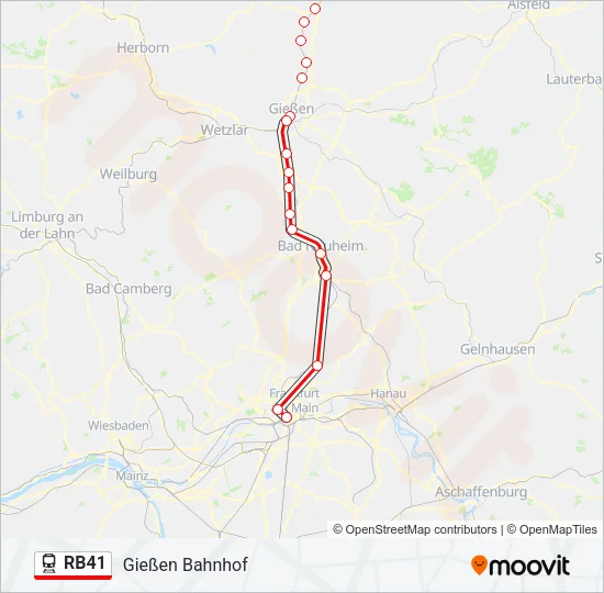 RB41 Train Line Map