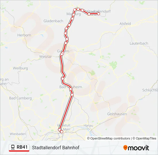 RB41 Train Line Map