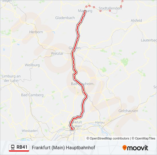 RB41 Train Line Map