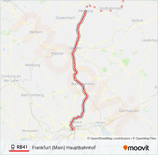 RB41 Train Line Map