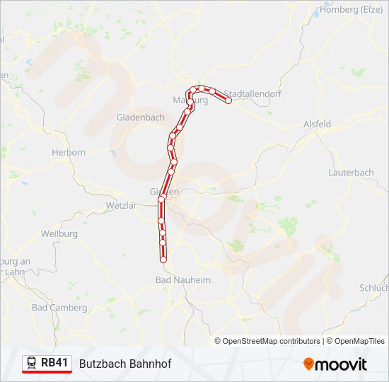 RB41 Train Line Map