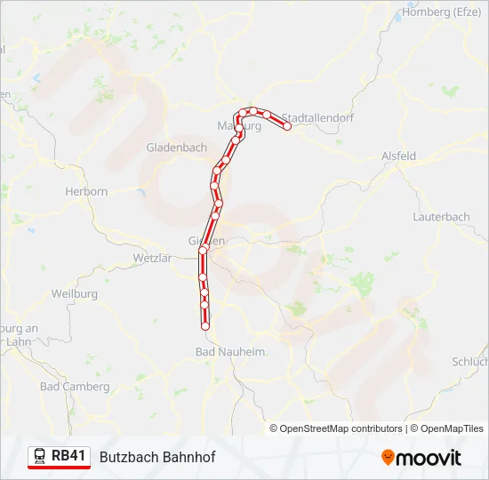 RB41 Train Line Map