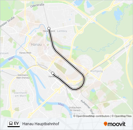 Автобус EV: карта маршрута