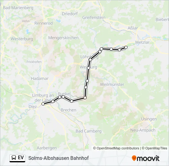 EV Bus Line Map
