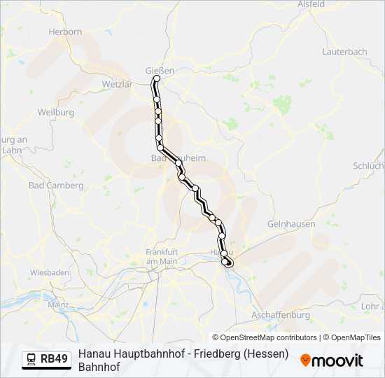 RB49 Train Line Map