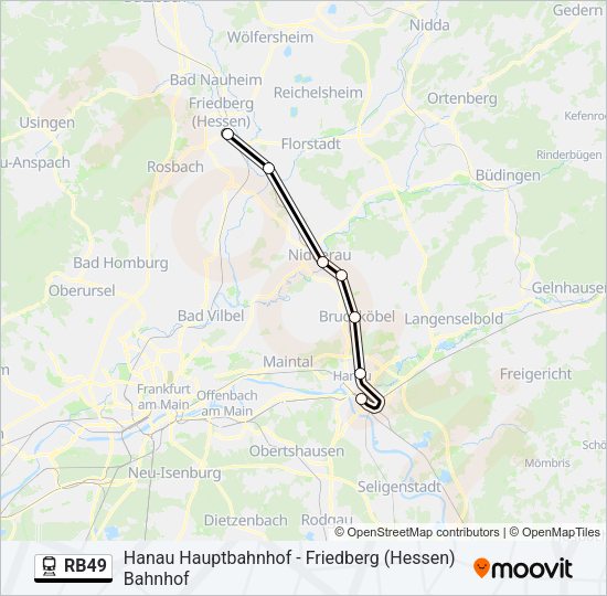 RB49 Train Line Map