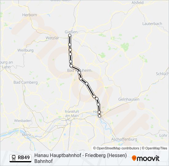 RB49 Train Line Map