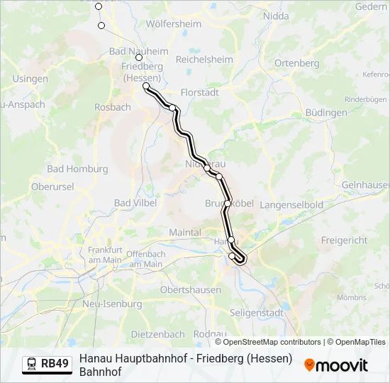 RB49 Train Line Map