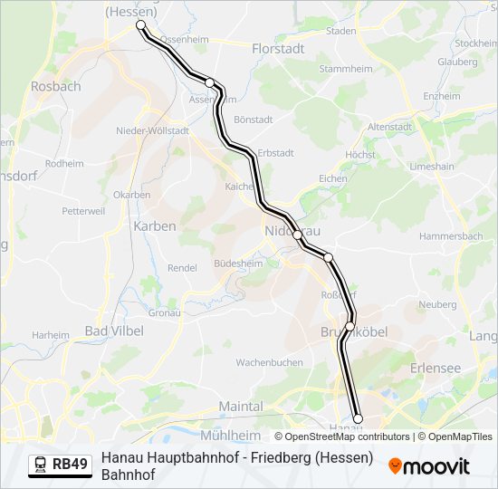 RB49 Train Line Map