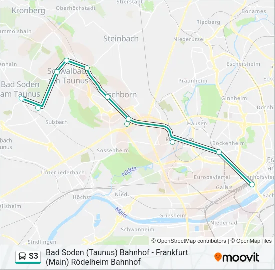 S3 Bus Line Map