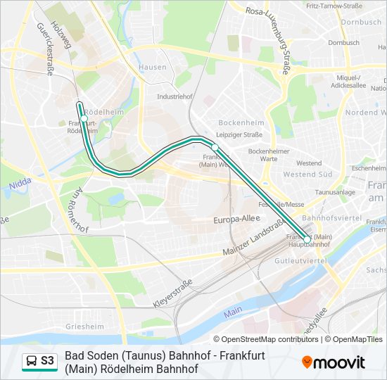 S3 Bus Line Map