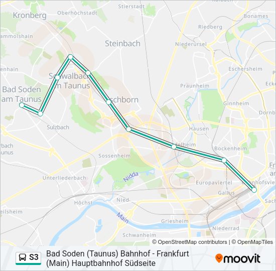S3 Bus Line Map