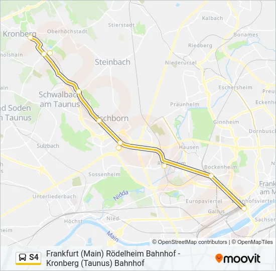 S4 Bus Line Map