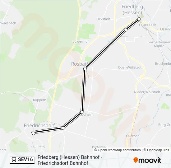 SEV16 Bus Line Map