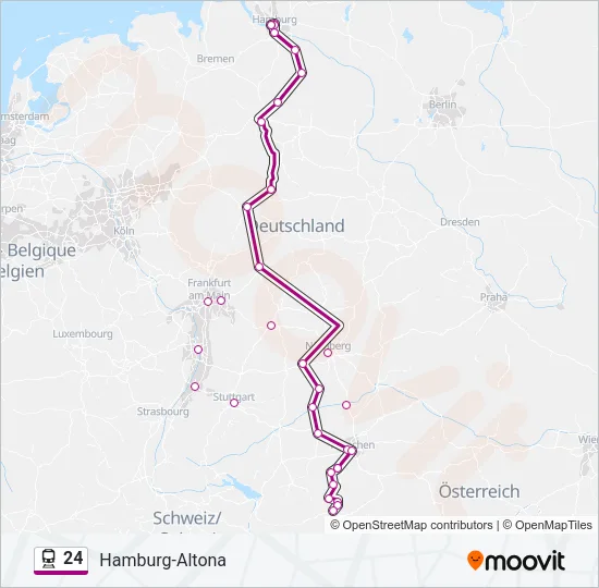 24 Train Line Map