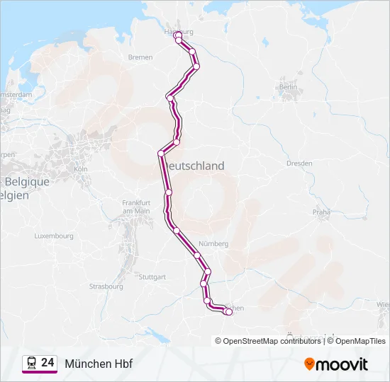 24 Train Line Map
