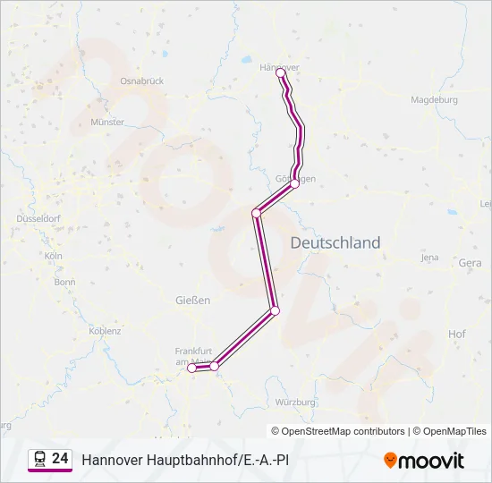 24 Train Line Map