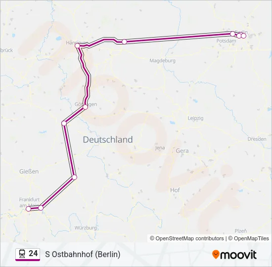 24 Train Line Map