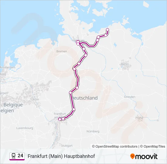 24 Train Line Map