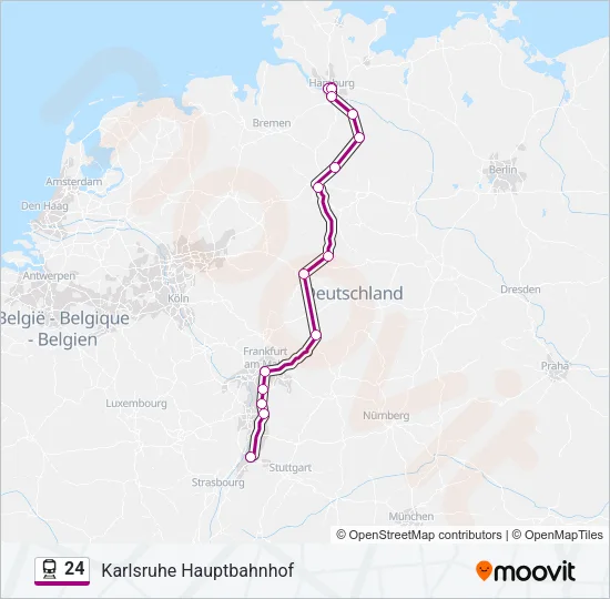 24 Train Line Map