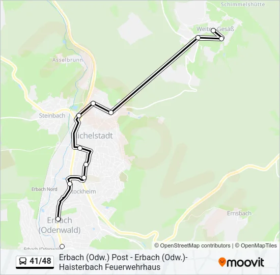 41/48 Bus Line Map