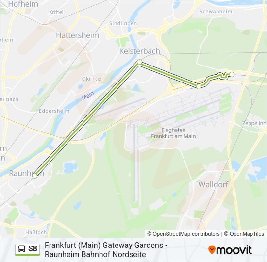 S8 Bus Line Map