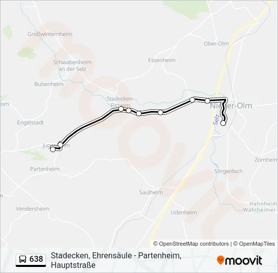 638 Bus Line Map