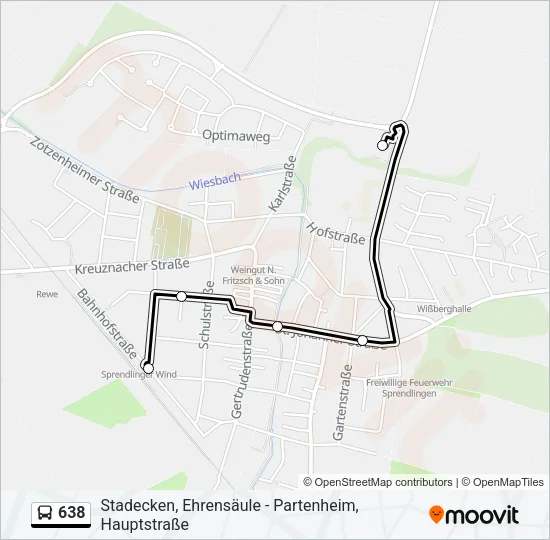 638 Bus Line Map