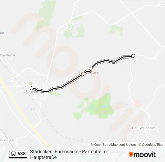 638 Bus Line Map
