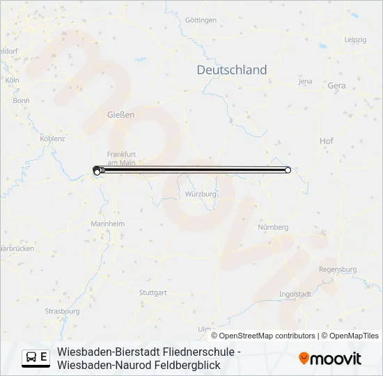 E Bus Line Map