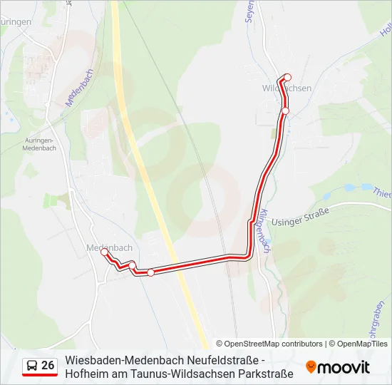 26 Bus Line Map