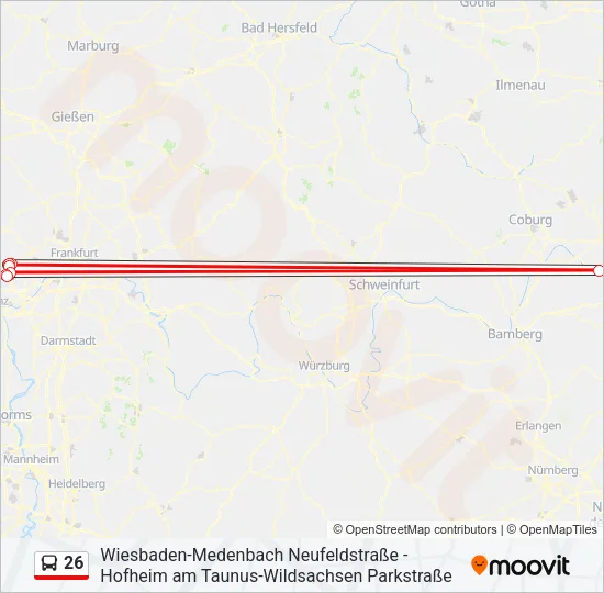 26 Bus Line Map