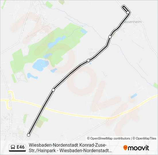 E46 Bus Line Map