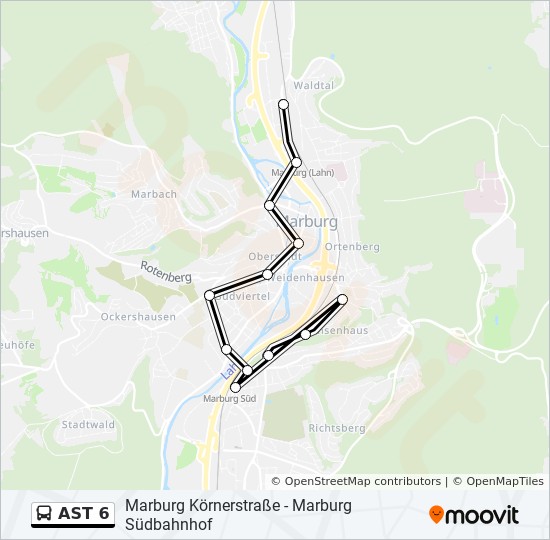 AST 6 bus Line Map AST 6 bus Line Map