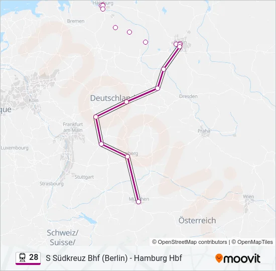 28 Train Line Map