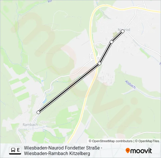 E Bus Line Map
