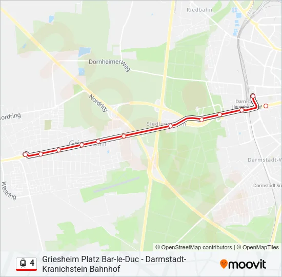 4 Light Rail Line Map