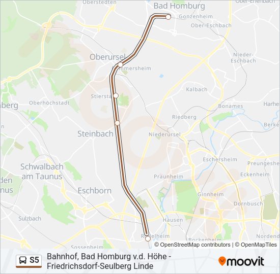 S5 Bus Line Map