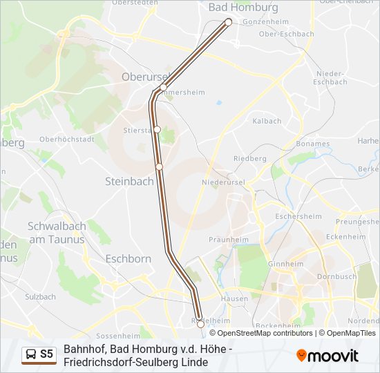 S5 Bus Line Map