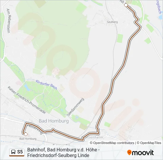 S5 Bus Line Map