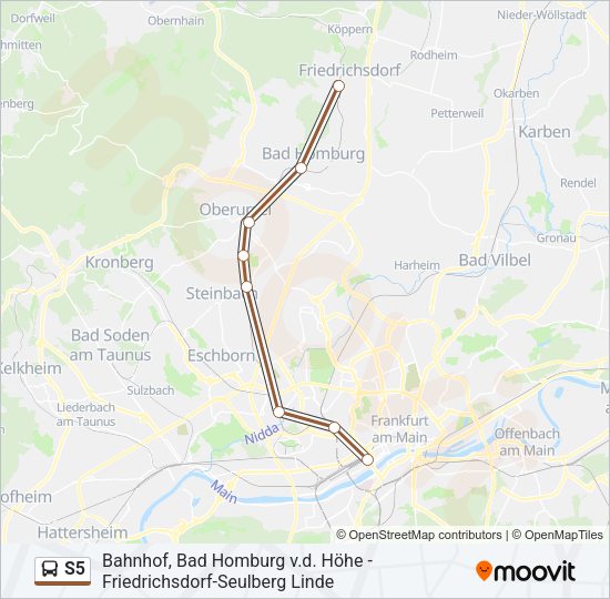 S5 Bus Line Map