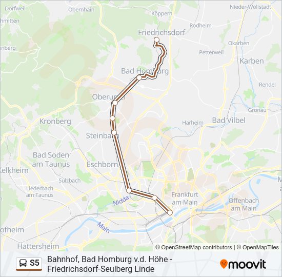 S5 Bus Line Map