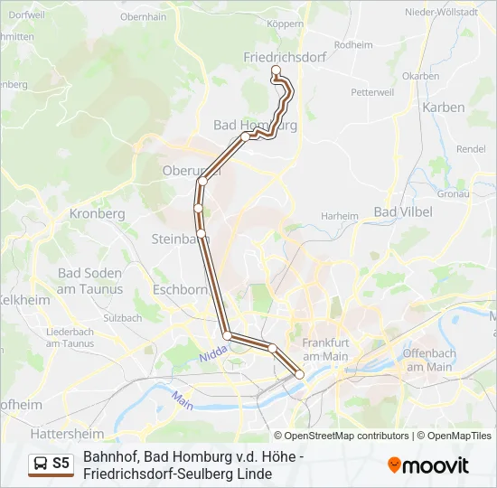 S5 Bus Line Map