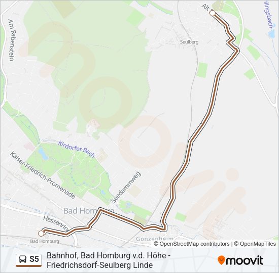 S5 Bus Line Map