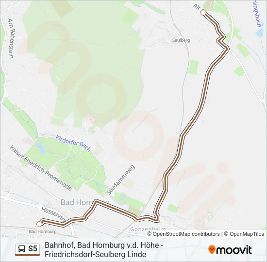S5 Bus Line Map
