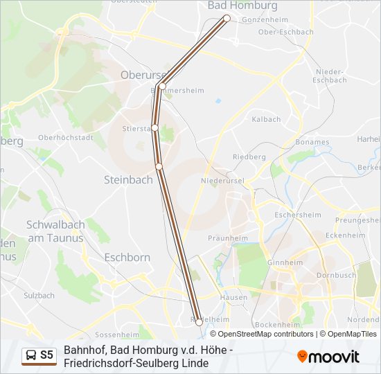 S5 Bus Line Map