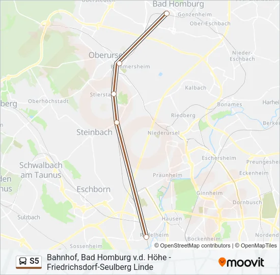S5 Bus Line Map