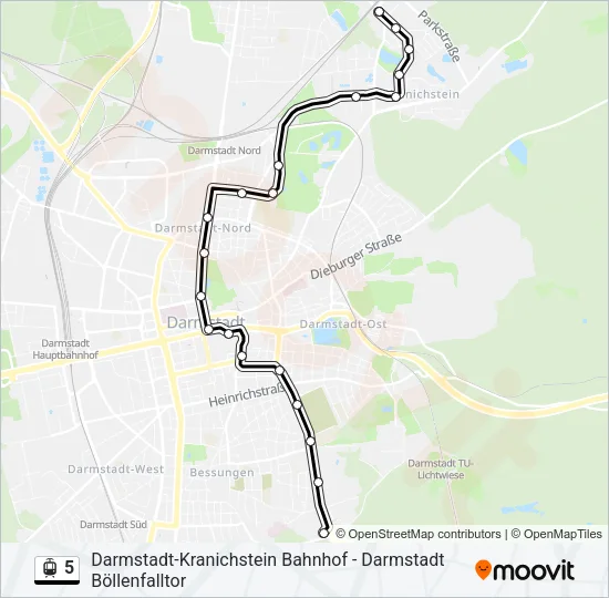 5 Light Rail Line Map